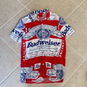 Budweiser button down perfect for a cover-up on the boat!